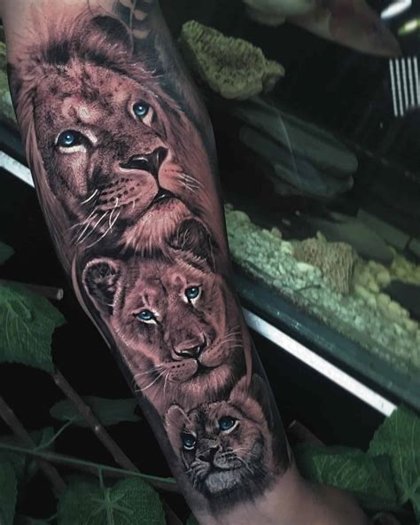 lion family tattoo